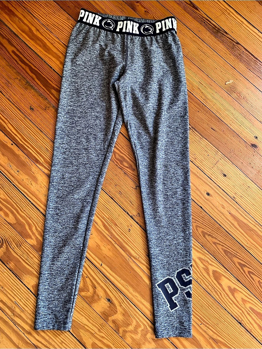 PINK Gray Penn State Logo Athletic Leggings Size XS